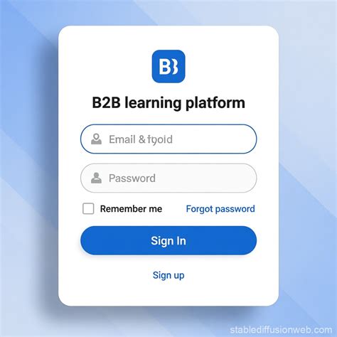 B2B Learning Platform Login Page | Stable Diffusion Online