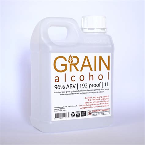 Grain Alcohol 96% 1L (aka Everclear) | Grain Alcohol Australia