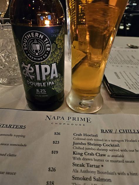 Menu at Napa Prime Chophouse & Cigar Bar, Wexford