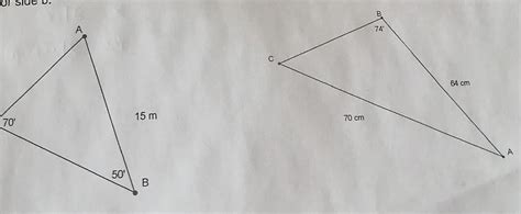 Use the. Sine Law to solve the following 1.SOLVE FOR SIDE B. 2. SOLVE ...
