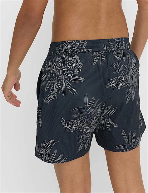 Buy Quick Dry Printed Textured Swim Shorts at Marks & Spencer