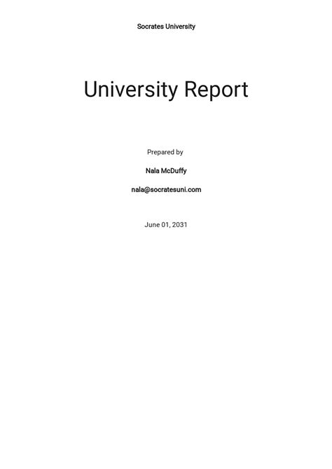 Image result for University Report Example