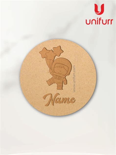 Astronaut Kids Name Plate MDF Cutouts – Unifurr