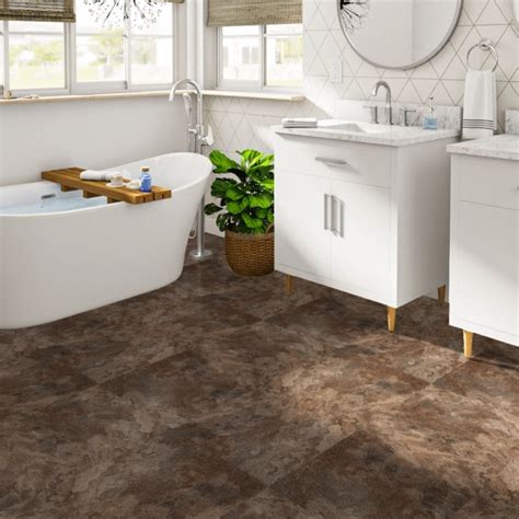 Achim Rustic Copper Slate Copper Stone Look 0.07-mil x 18-in W x 18-in ...