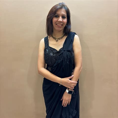 Gazal Black Drape Saree With Side Cut – Parv Couture