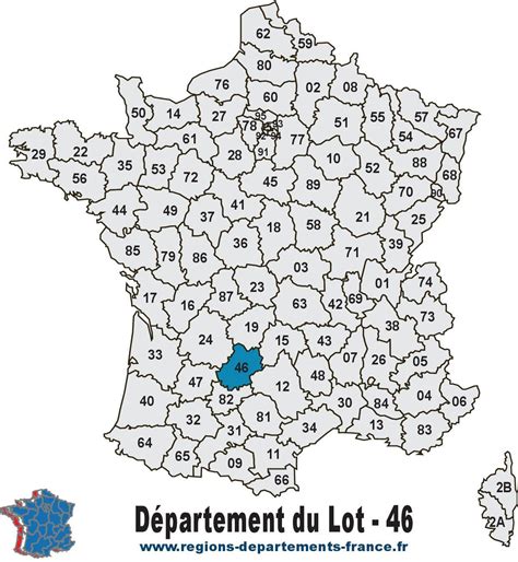 Département 46 : le LOT carte, région, localisation et départements voisins.