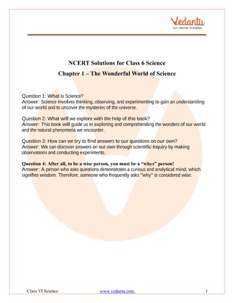 Class 6 NCERT Science Lessons 的图像结果