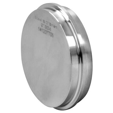 Steel & Obrien 1-1/2" Plain John Perry Solid End Cap - .484" Long 316SS ...