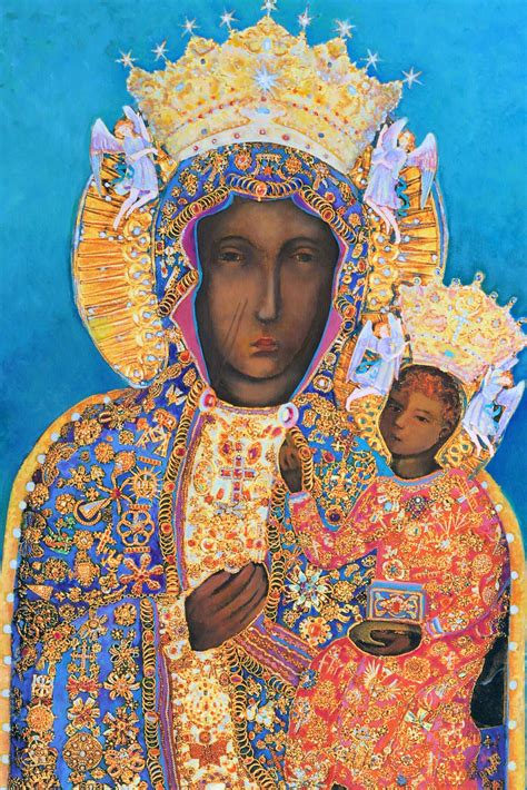 Our Lady Of Czestochowa Icon Black Madon, Painting by Magdalena Walulik | Artmajeur