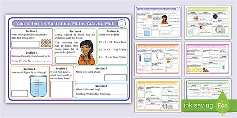 Year 2 Term 3 Australian Maths Activity Mats