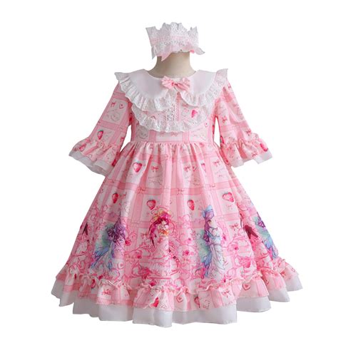 Buy HAWEE Girls Costume Lolita Maid Princess Dress Halloween Costumes ...