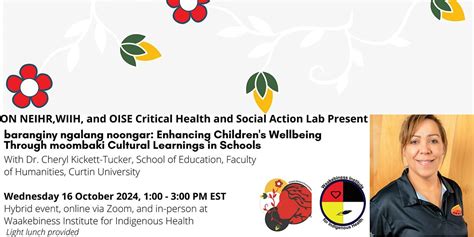 Dr. Cheryl Kickett-Tucker - ON NEIHR WEBINAR SERIES 2024/2025 ...