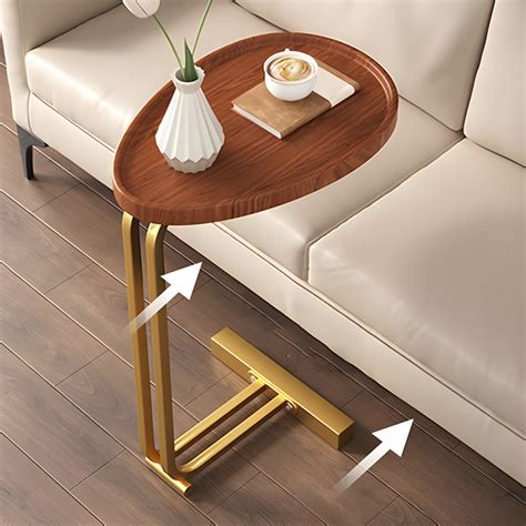 Wood C Side Table Modern Minimalist Sofa Corner Table for Living Room ...