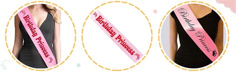 FAVELA 'Birthday Girl' Sash withBlack Foil Soft Satin Rose Gold Sash ...