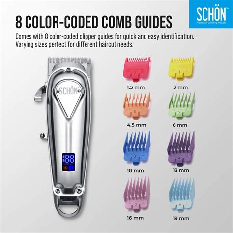 SCHON Cordless Rechargeable Hair Clipper and Trimmer for Men, Women ...