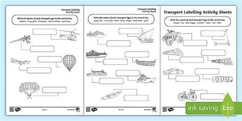 Transportation Labeling Worksheet 的图像结果