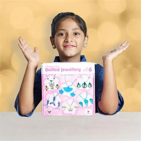 Toykraftt Paper Quilling Jewellery Kit for Girls | DIY Craft Set - Naivri