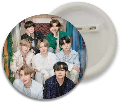 D2C Plastic Premium BTS Round Pin Button Badge - Perfect for Boys ...