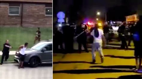 美国警察向黑人男子连开7枪 示威者怒火再次被点燃|美国_新浪军事_新浪网