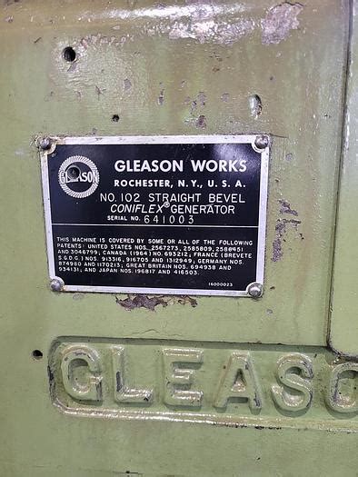 Used Gear Generator Straight Bevel Gleason 102 for Sale at NB Machi...