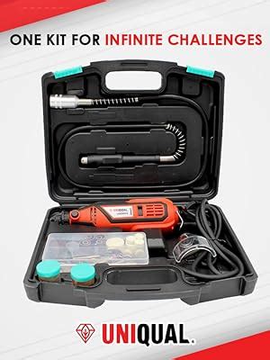 UniQual 140pcs Universal Chuck Rotary Tool Kit Die Grinder