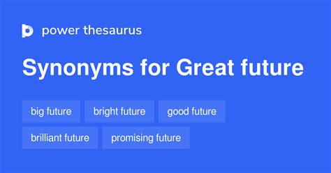 GREAT FUTURE Synonyms: 72 Similar Phrases