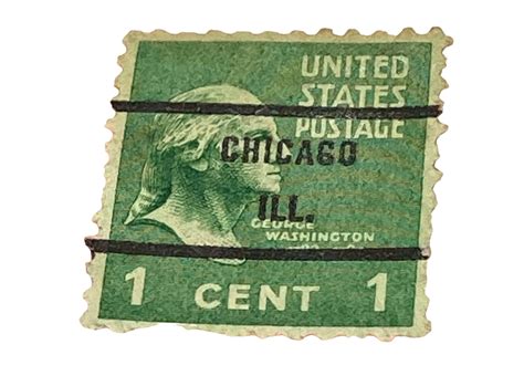 Rare 1 Cent George Washington Precanceled Stamp Ungraded - Etsy