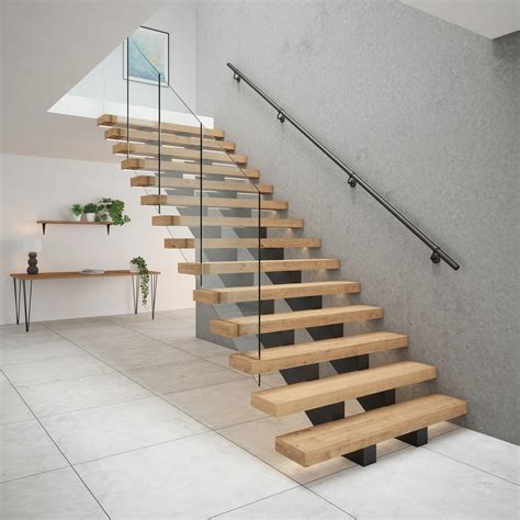 Matt Black Easy Fit Stainless Steel Interior Staircase Handrail Kit