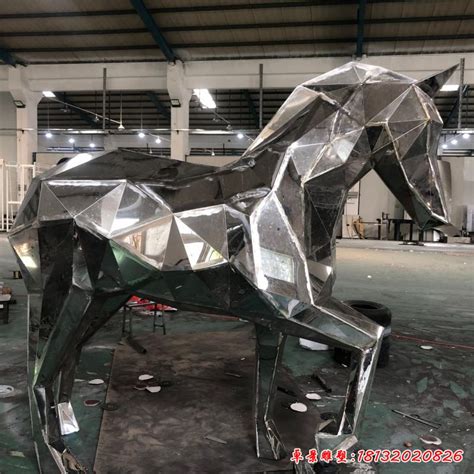 不锈钢城市抽象动物马 - 卓景雕塑公司