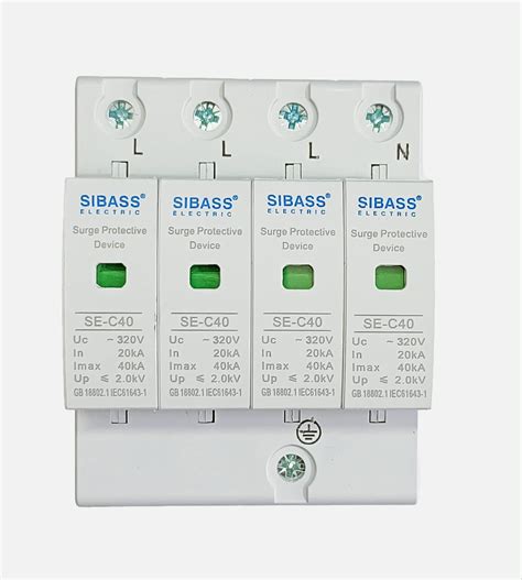 AC SPD 3 Phase 4 Pole 320V, Surge Protection Device AC SPD Type 2 (SPD ...