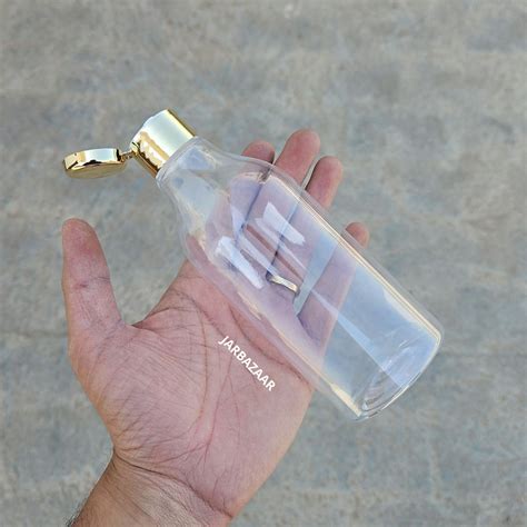 300 ML Nutri Transparent Pet Bottle (With Golden Fliptop Caps) – JarBazaar