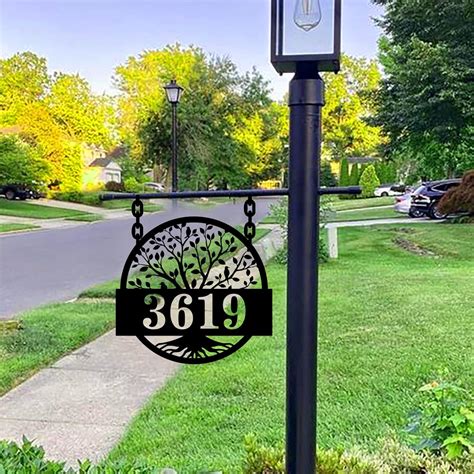 Amazon.com: Custom Metal House Sign,Metal House Street Number Sign ...