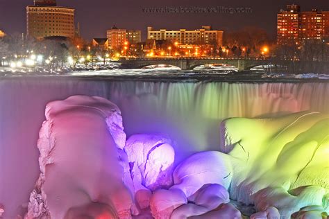 Niagara Falls: A Winter Night Illuminated With Colour