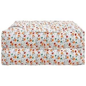 Kuber Industries Pack of 2 Floral Printed Microfiber Square Chair Pad ...