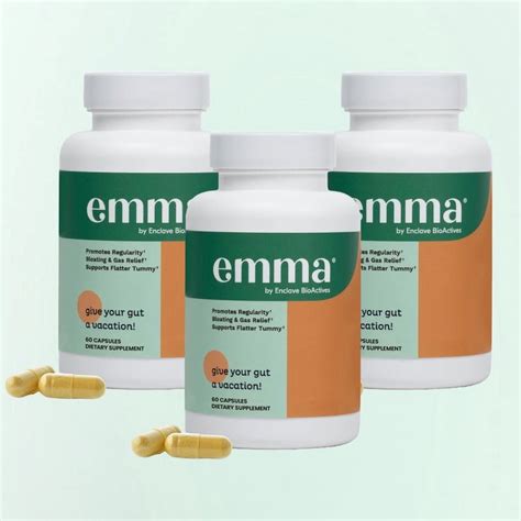 3 Pack Emma Bowel Flow (60 Caps/Pack) – Smooth Bowel Movements ...