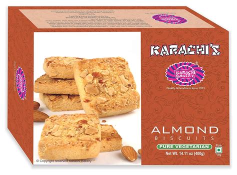 Karachi Bakery Almond Biscuits, 400 g : Amazon.in: Grocery & Gourmet Foods
