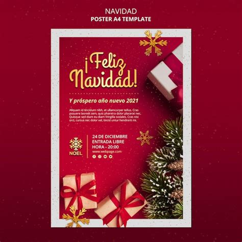 Feliz navidad poster template | Free PSD