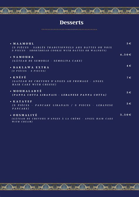 Carte et Menus 2024 - Ishtar à Nice | TheFork