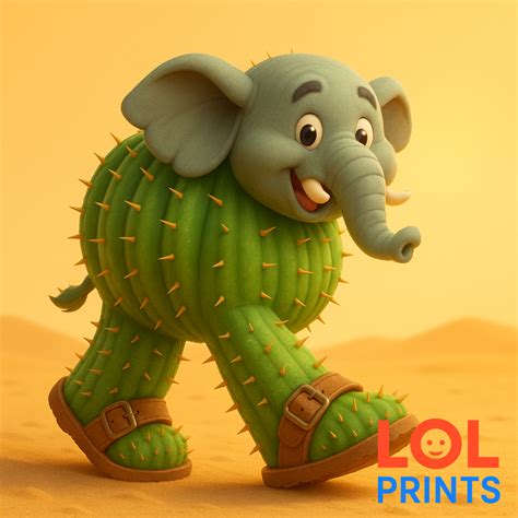 🐘 Lirili Larila - Elephant cactus with giant Italian brainrot sandals ...