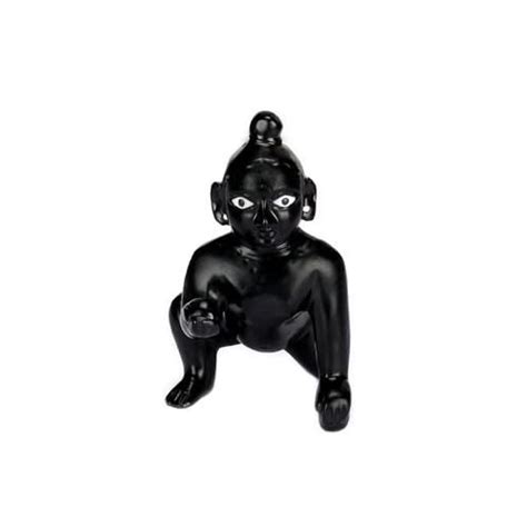 Buy Radha Krishna Shop Laddu Gopal Ji Black Color Brass Deity Online at ...