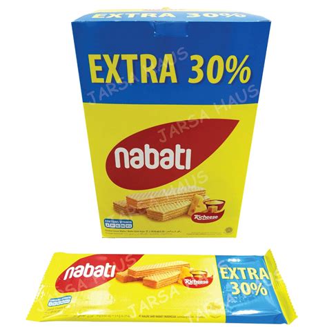 Richeese Nabati Cheese Wafer Extra 30% 460g (20 Sachets x 18g + 5.4g ...