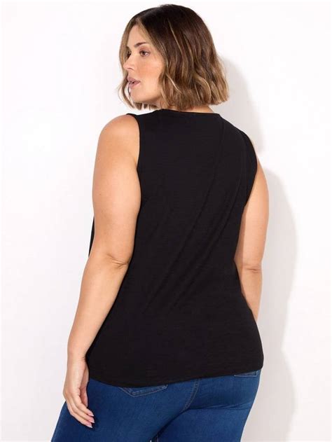 Live Unlimited Slub V-Neck Vest Top