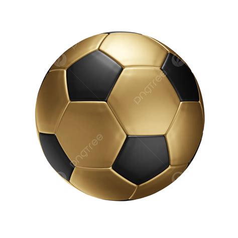 3d Golden Black Soccer Ball Realistic, Soccer Ball, Golden Ball, Ball ...