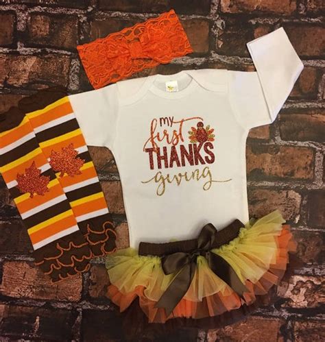 Baby First Thanksgiving Outfit My 1st Thanksgiving Outfit - Etsy