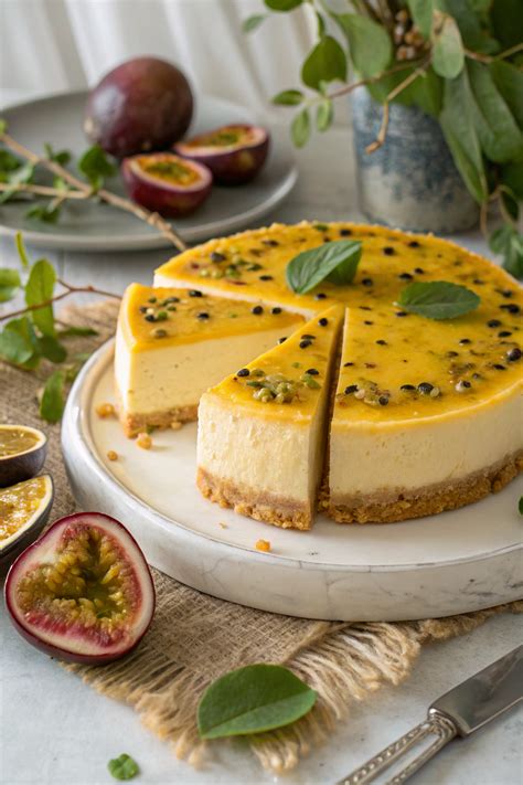 Passion Fruit Cheesecake | Passionfruit cheesecake, Fruit cheesecake ...