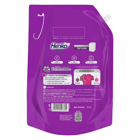 Liquid Detergent - Henko Matic Top Load Liquid Detergent - 3.2L Refill ...