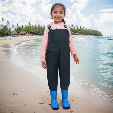 Kids Chest Waders Youth Fishing Waders for Toddler Children Wader Water Proof Kids Waders for ...