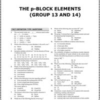 Question Bank The p-Block Elements - NEET PDF Download