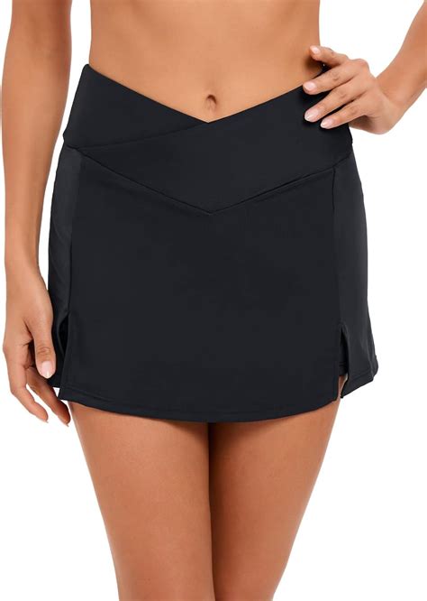 Buy Aderea Women's Swim Skirts High Waisted Bathing Suits Bottoms ...