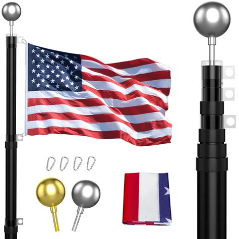 Panta 30ft Telescopic Flag Pole Kit Extra Thick Heavy Duty | Desertcart ...